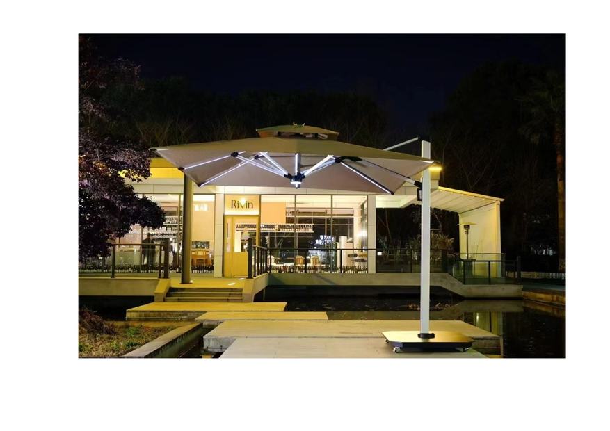 Illuminated Cantilever Umbrella