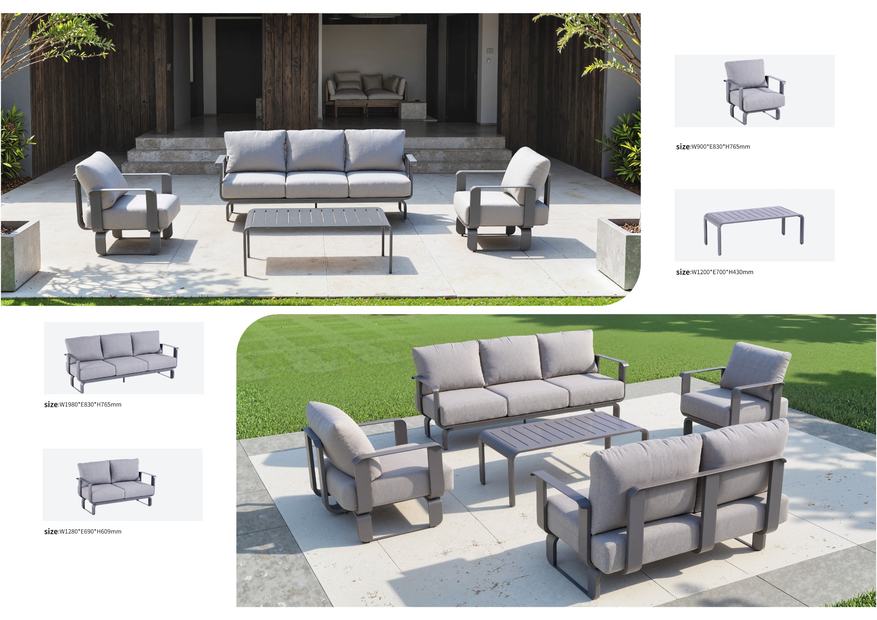 Grey Modular Lounge Set