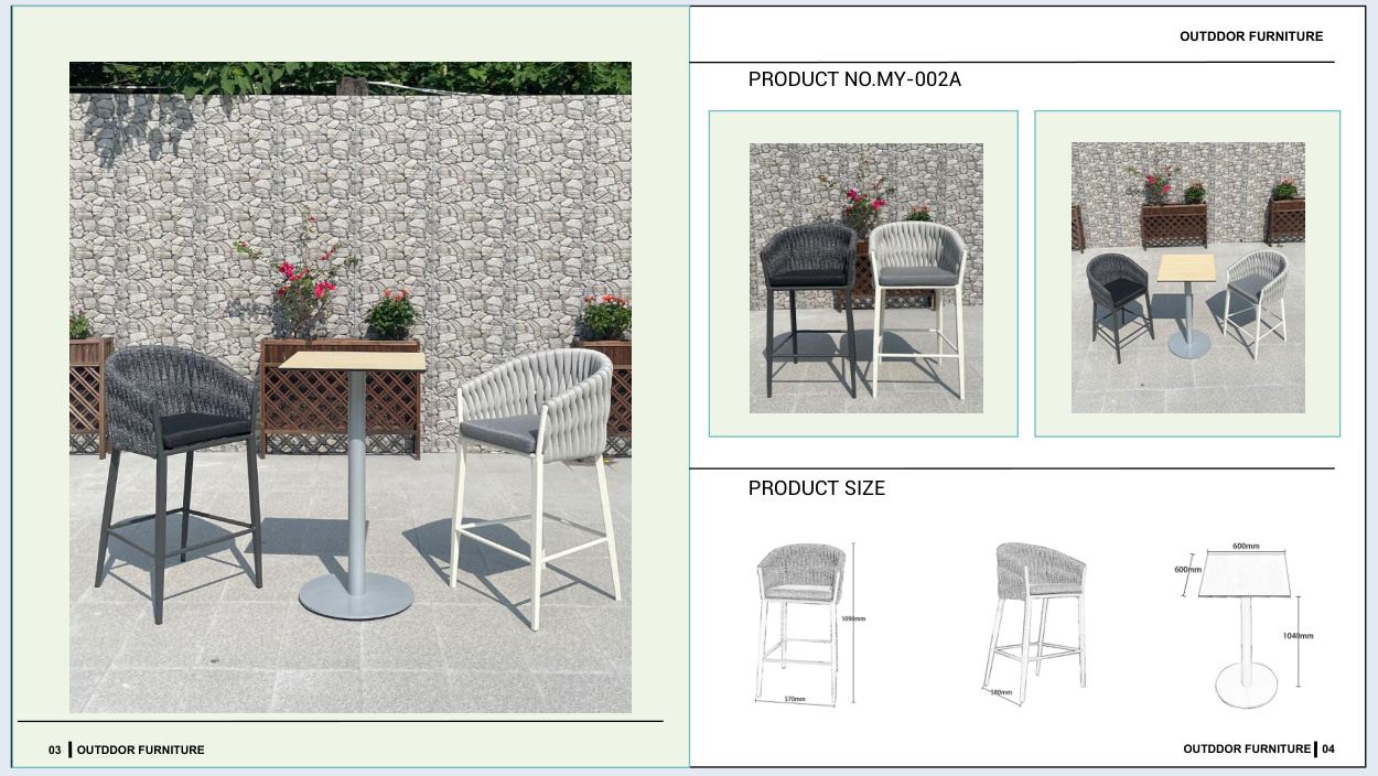 MY-002A Bar-height chair and table set