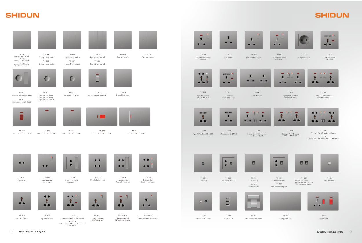 Shidun Page 3 Electrical Accessories Range