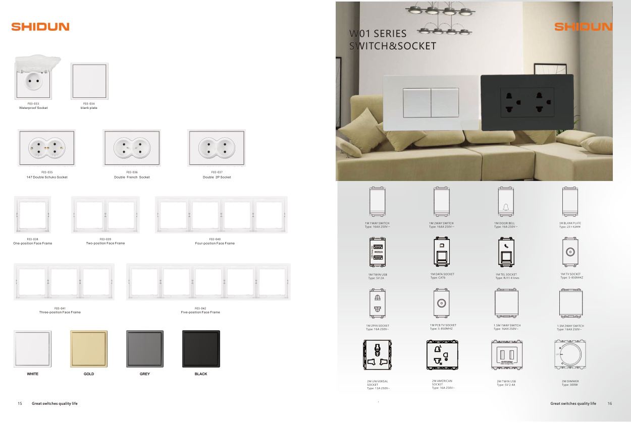 Shidun Page 5 Electrical Accessories Range